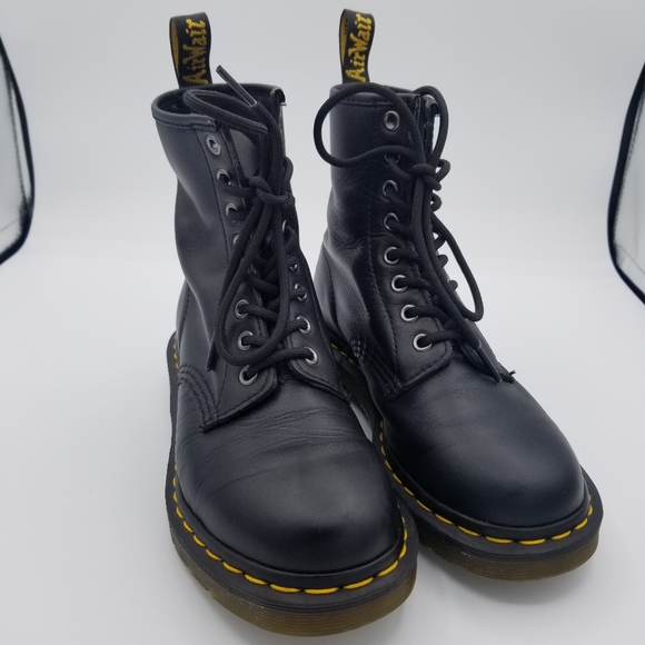 Dr. Martens AirWair Black Combat Boots - Picture 2 of 10